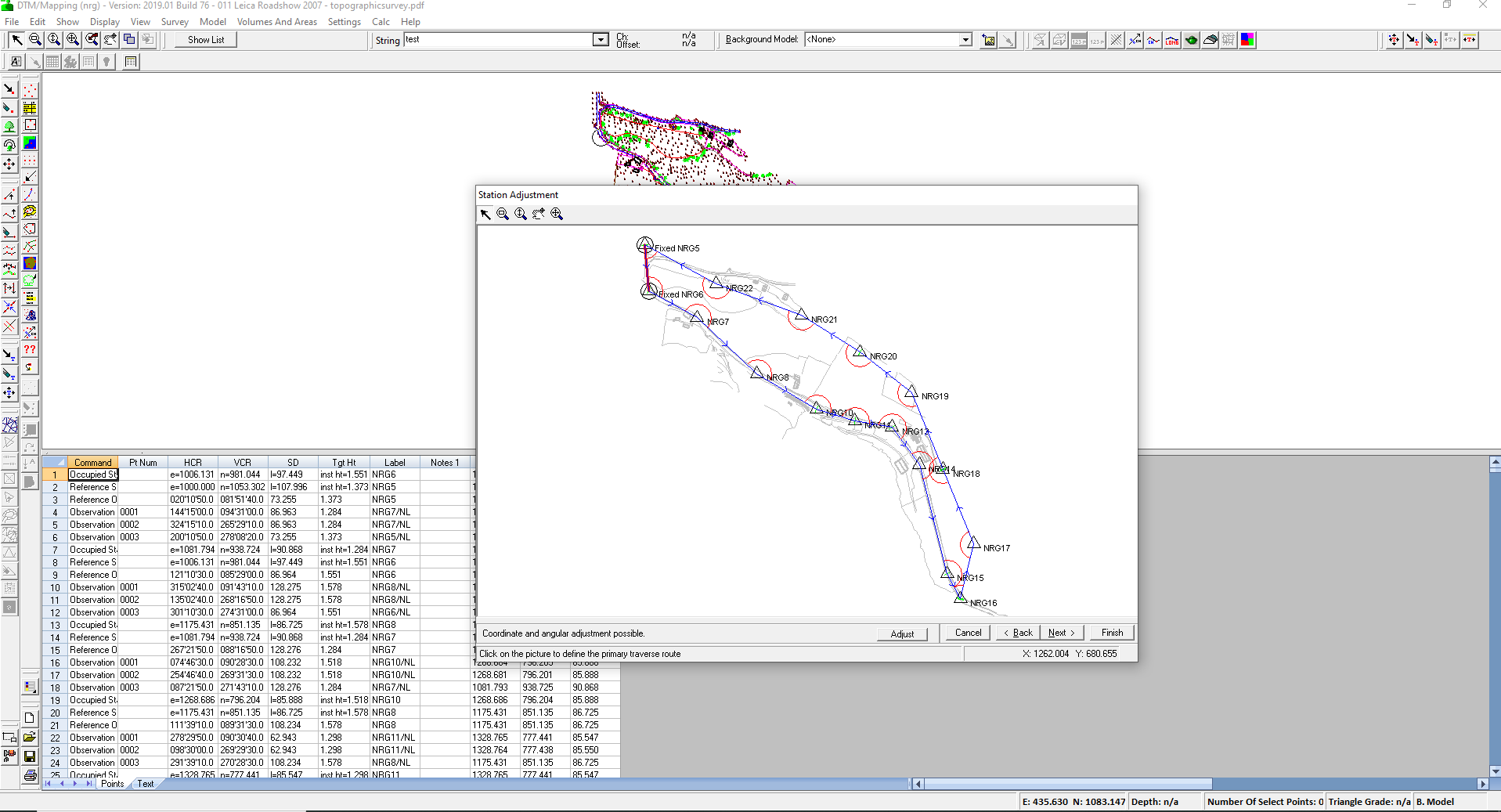 Processing raw observations